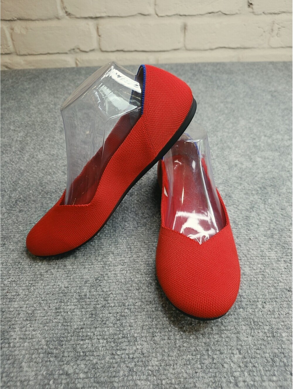 Rothy’s The Flat Women’s Size 10 Red Knit Round Toe Ballet Flats Shoes W10 EU 40